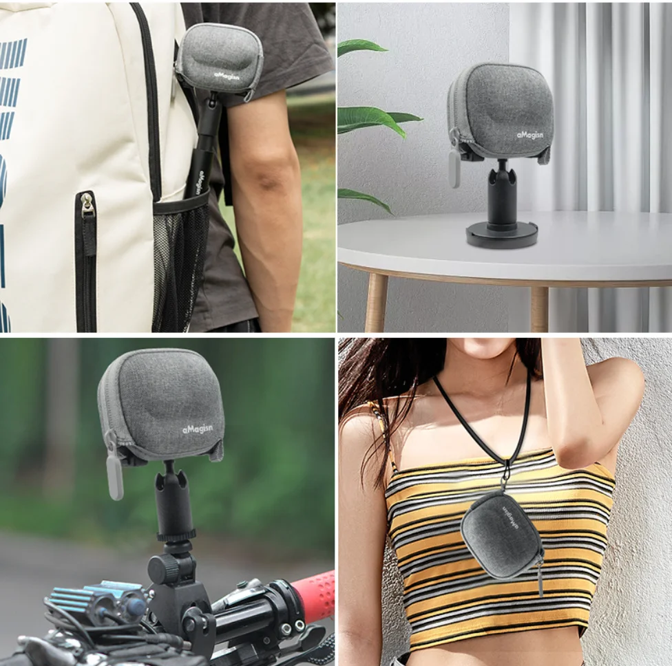 AMagisn 미니 휴대용 보관 가방, Insta360 GO 3 카메라 바디 스크래치 방지 하드 보호 가방 액세서리