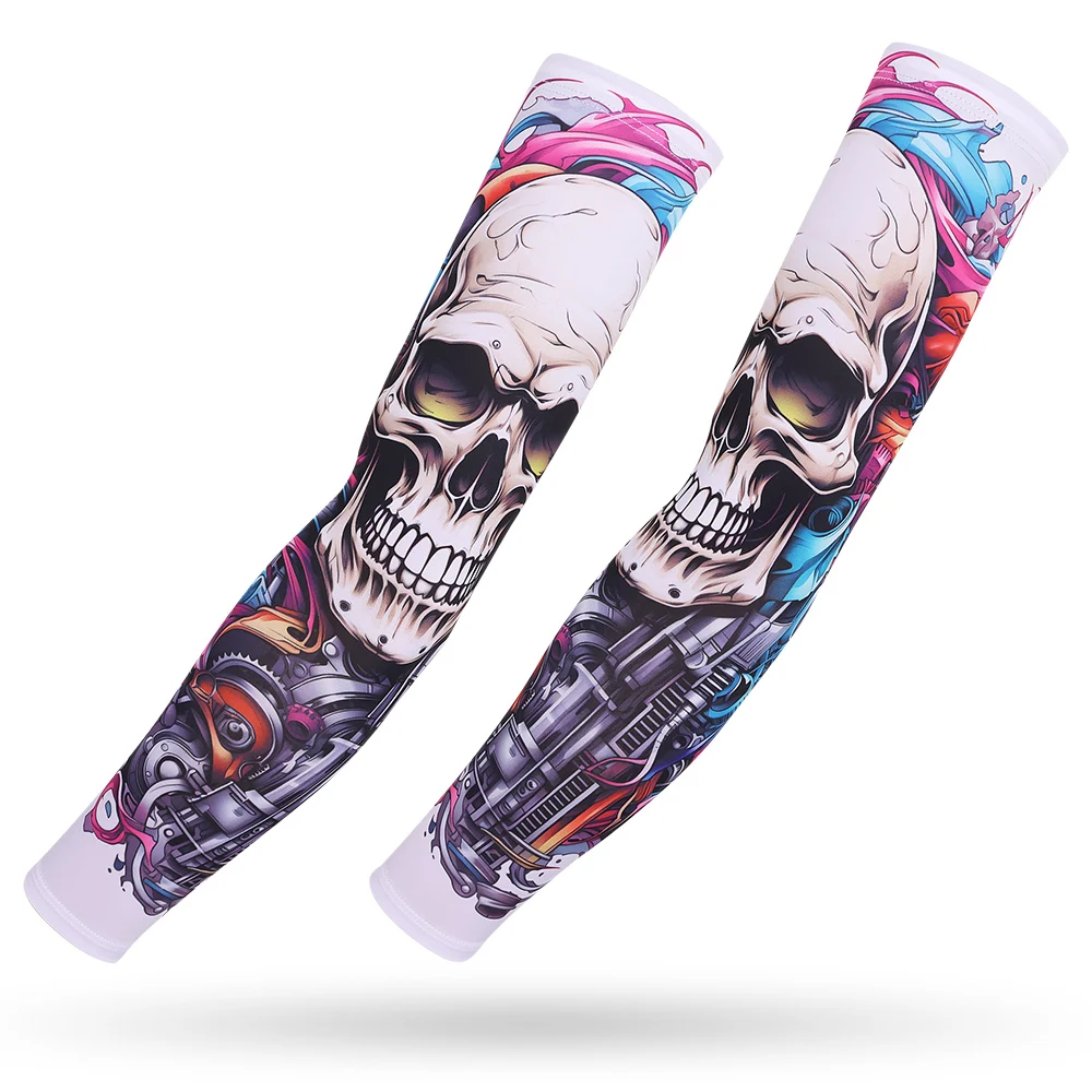 Sports Cooling Arm Sleeves, Elastic Cover for Driving, Running, Basketball, Football, Anti-UV, 3D Print, Tattoo 6