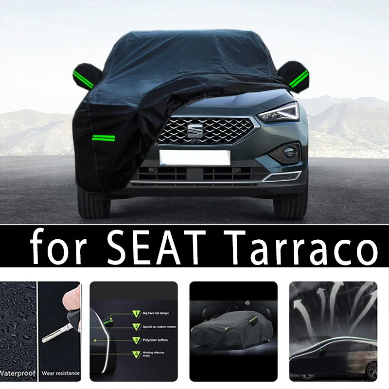 For SEAT Tarraco Outdoor Protection Full Car Covers Snow Cover Sunshade  Waterproof Dustproof Exterior Car accessories