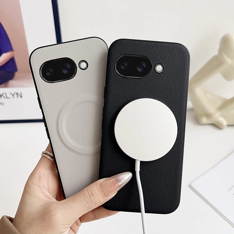 Premium Magnetic PU Leather Dropproof Phone Case with Hard PC Suction Cover