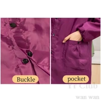 Waterproof Long Sleeved Women's Apron Gown Cover For  Fashionable Cooking In The Kitchen Oil Stand Collar Neck  Pet Work Clothes 2