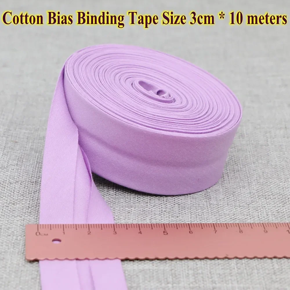 Baumwoll-Schrägband 3cm X 10m - Einfarbiges DIY-Nähmaterial Für Kleidung & Home Deco