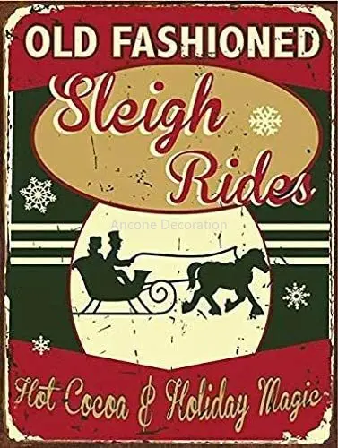 

Smart Cow Metal Logo Vintage Sleigh Hot Cocoa, Holiday decorations, Christmas decorations, winter decorations