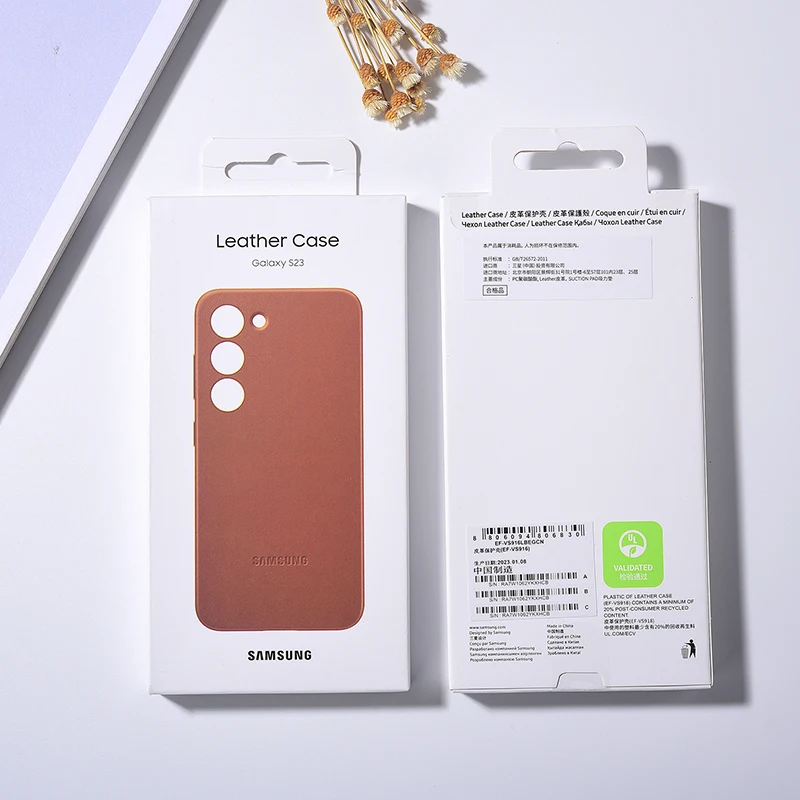 Elegant Leather Phone Case - Full Protective Shockproof Back Cover with Box