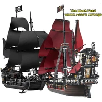 Pirates Of The Caribbeans Queen Anne Revenge Warship The Black Pearl 4195 4184 Ship Building Blocks Model Toys Bricks Kids Gifts 1