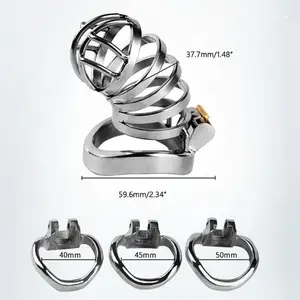 Metal Male Chastity Lock Device Belt Penis Cage Ring Virginity Lock Couples Sm Restraints Sex Game Supplies for Mens new