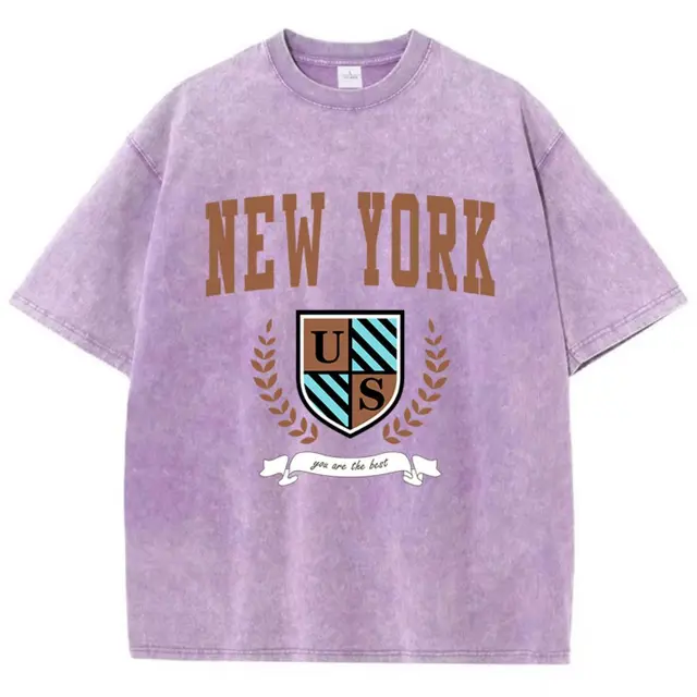 T-shirt Casual Feminina de Algodão "New York Us You Are The Best" T-shirt Casual Feminina de Algodão "New York Us You Are The Best"
