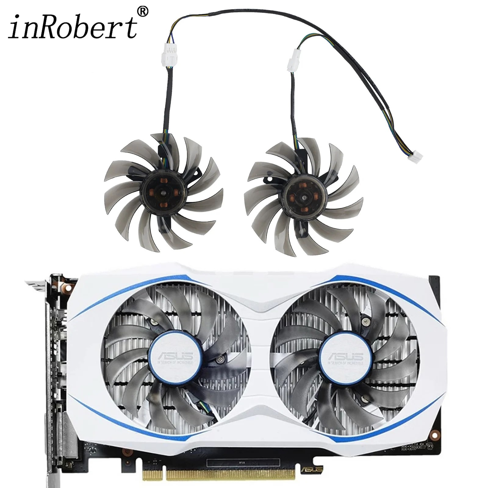 Ventola Di Ricambio Per Scheda Grafica Gtx1050 Ti Per Asus Gtx 660 750 760 1050Ti R7 260X Ventola Di Raffreddamento Per Scheda Video 75Mm Pld08010S12H