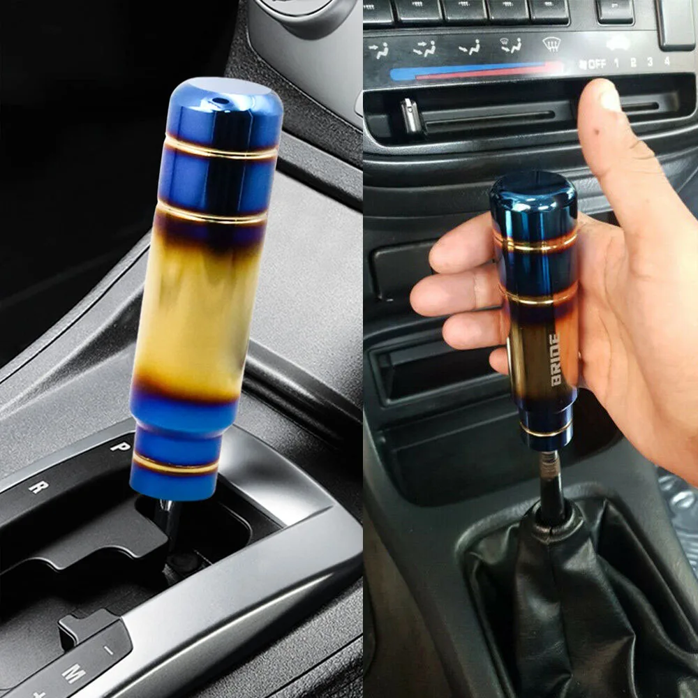 BRIDE JDM Style Universal Car Burnt Blue Burned Blue 13cm Aluminum Gear Shift Knob Shifter Lever Head