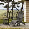 Adirondack Chairs Set of 4,Fire Pit Outdoor Chair Weather Resistant with Cup Holder,Modern Plastic Chair Plastic for Patio 6