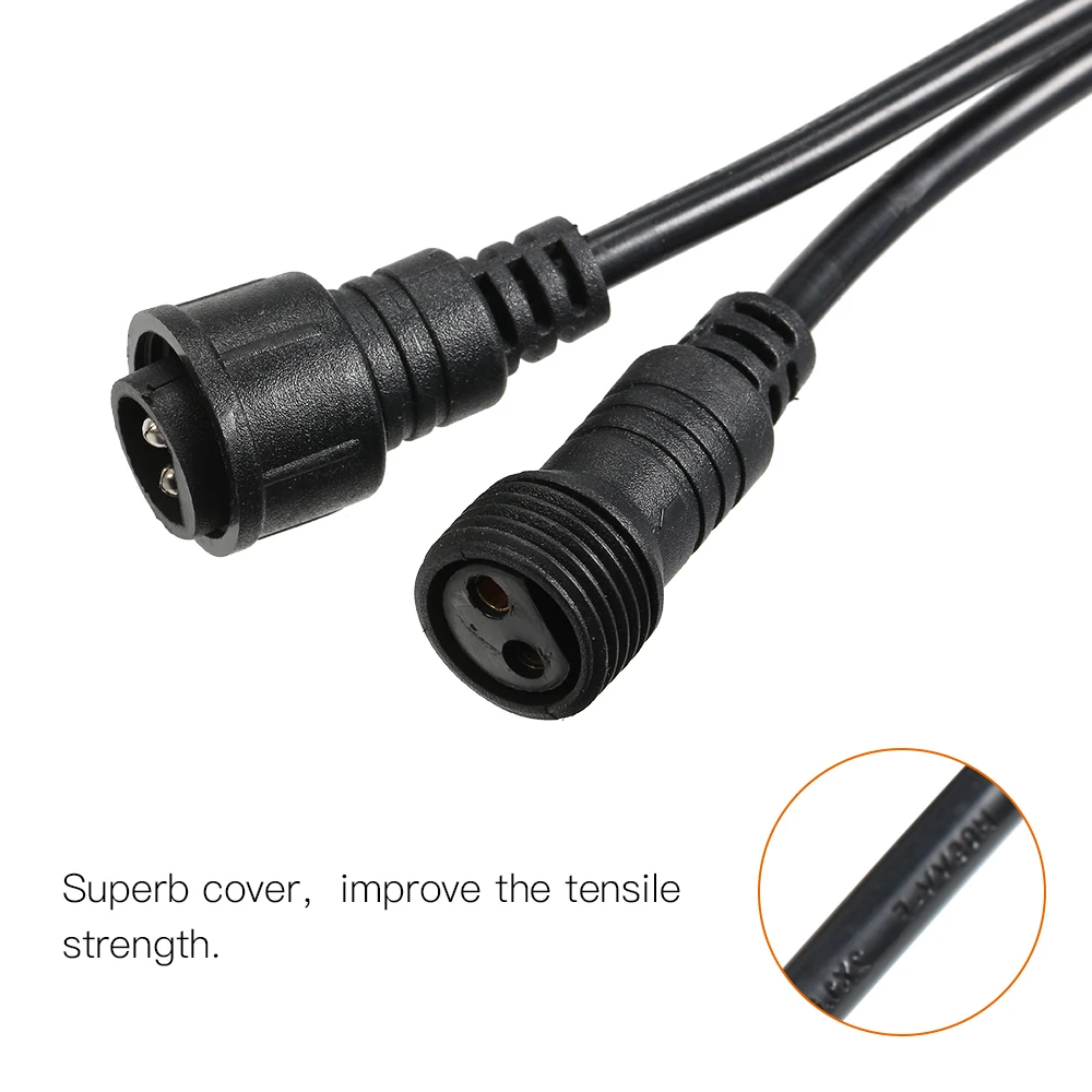 Solar Spotlight Cable Tomshine Extension Cord 3Meters/ 9.8Feet IP65 Water Resistance AC85-265V Maximum Power 1400W for String Light