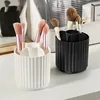 Makeup Brush Holder with Lid 360 Rotating Makeup Brush Holder Organizer for Vanity Desktop Countertop Dresser Table 2