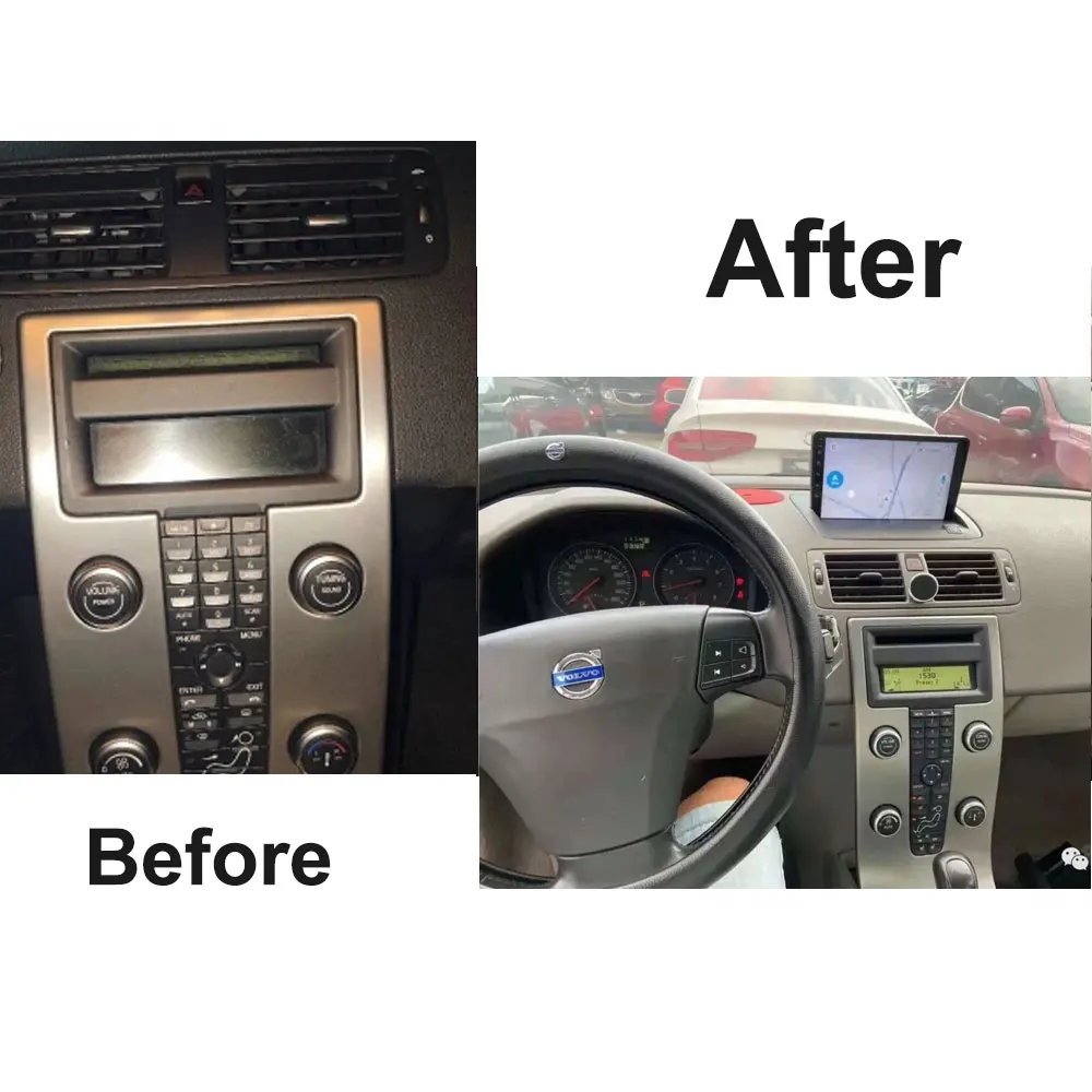 Android Auto para Volvo C30 S40 V50 C70 2004 - 2012 reproductor de vídeo para coche Radio Multimedia Carplay GPS Monitor de navegación herramientas estéreo 3