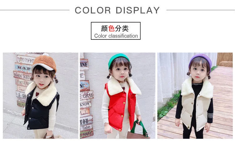 Fashion Winter Kids Baby Cotton Vest Jacket Autumn Solid Color Pocket Waistcoats Boy Baby Kids Sleeveless Coats Child Outerwear best fall jackets