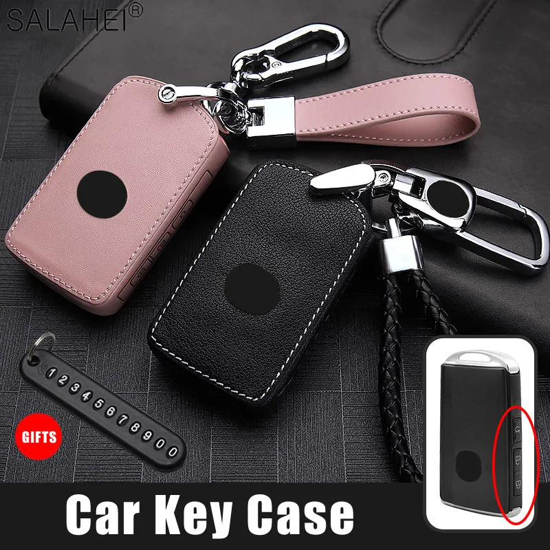 

Leather Car Key Case Cover Shell Fob For Mazda 3 Alexa CX30 CX-30 CX-5 CX5 CX3 CX-3 CX8 CX-8 CX9 CX-9 Protector Keyless Keychain