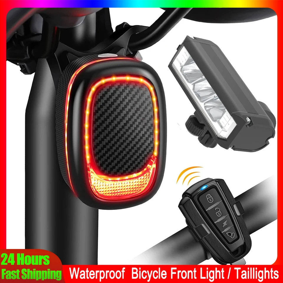Fanale Posteriore Per Bici Intelligente – LED Ultra Luminoso Con Indicatori Di Direzione E Telecomando, Ricaricabile USB, Impermeabile