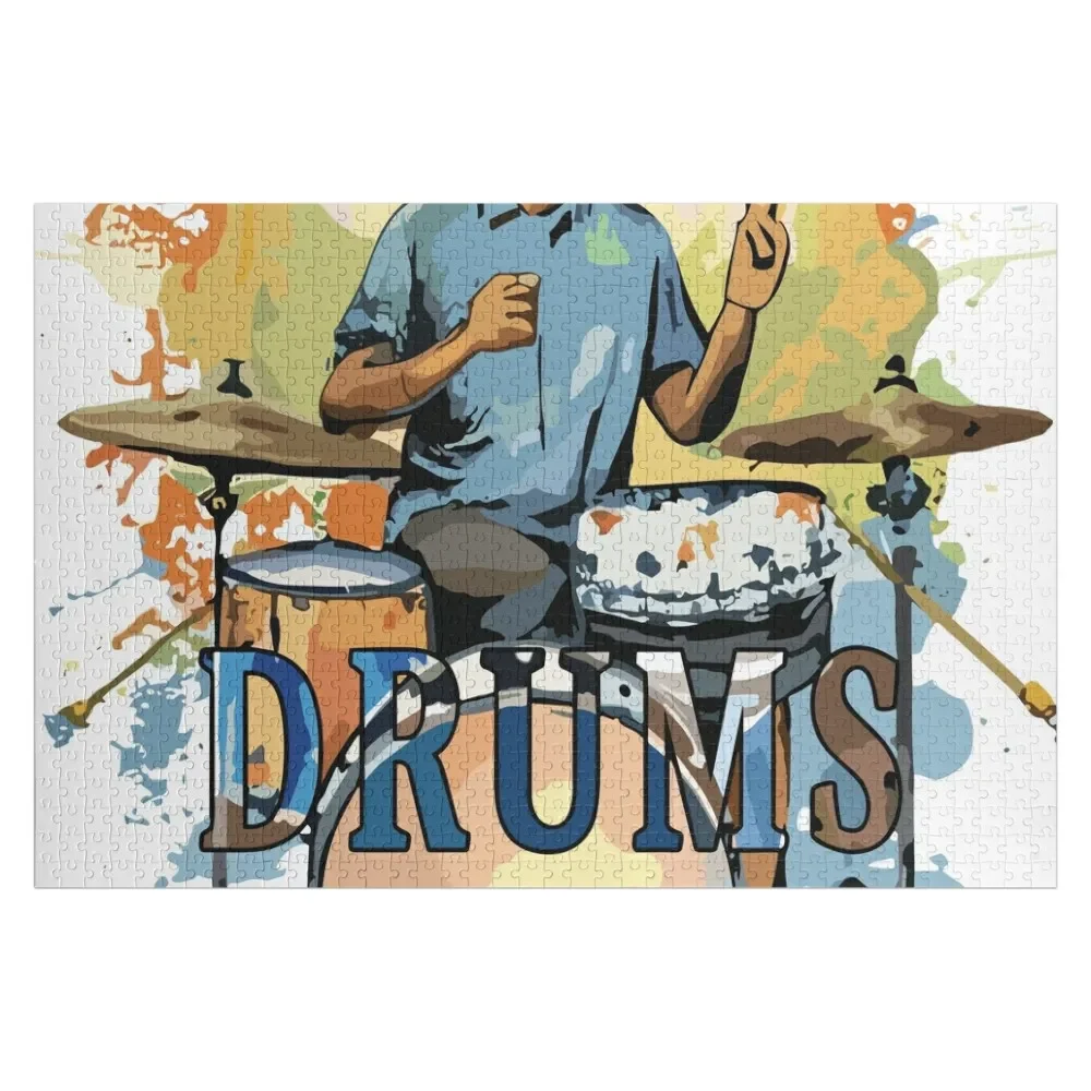 Playing drums Jigsaw Puzzle Personalized Gift With Photo Puzzle 6 inch 11 tone steel tongue drum hand pan drums with drumsticks percussion musical instruments