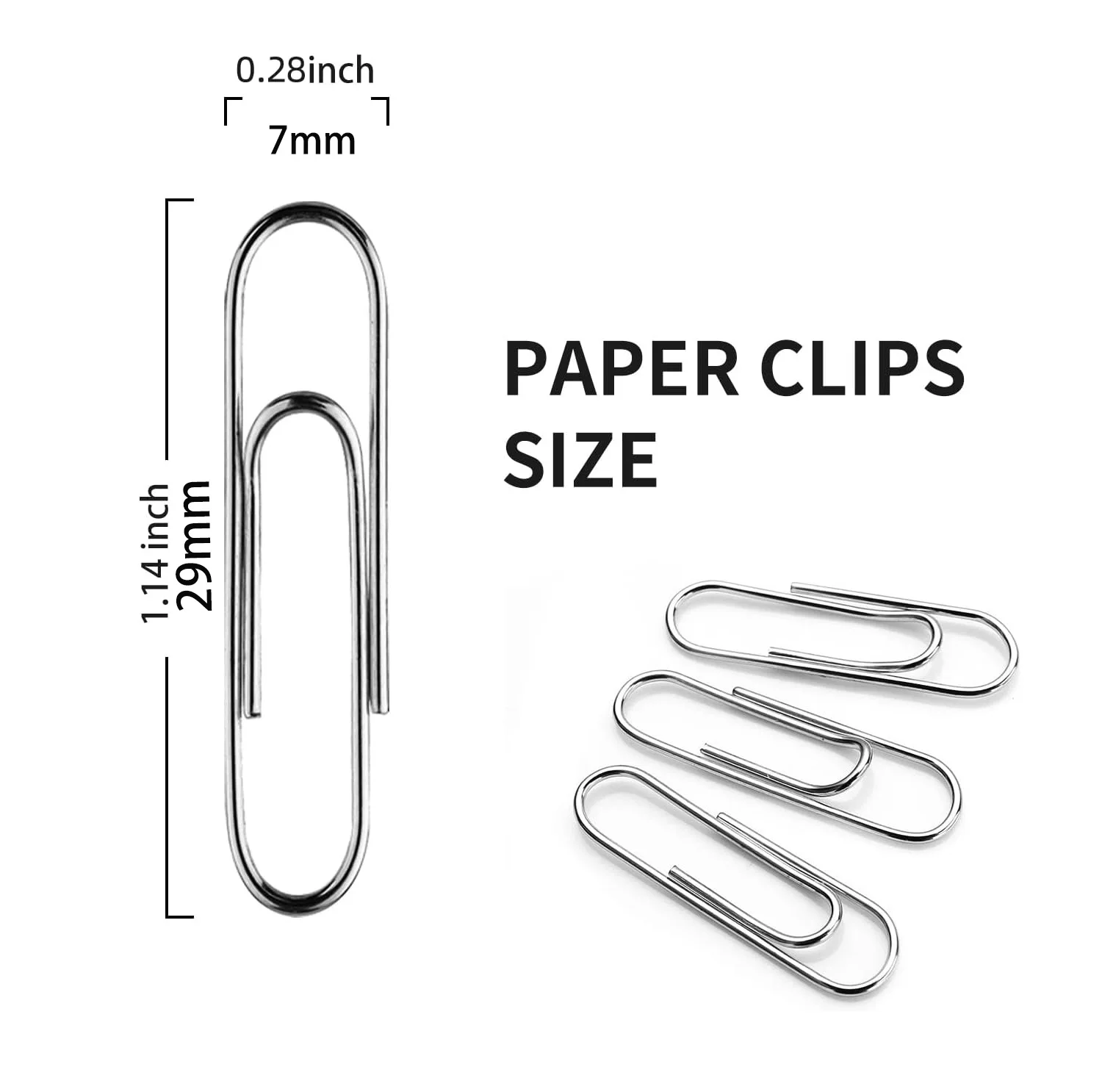 200개 대형 종이 클립 서류 정리용 가정 학교 사무용품 정리용 클립