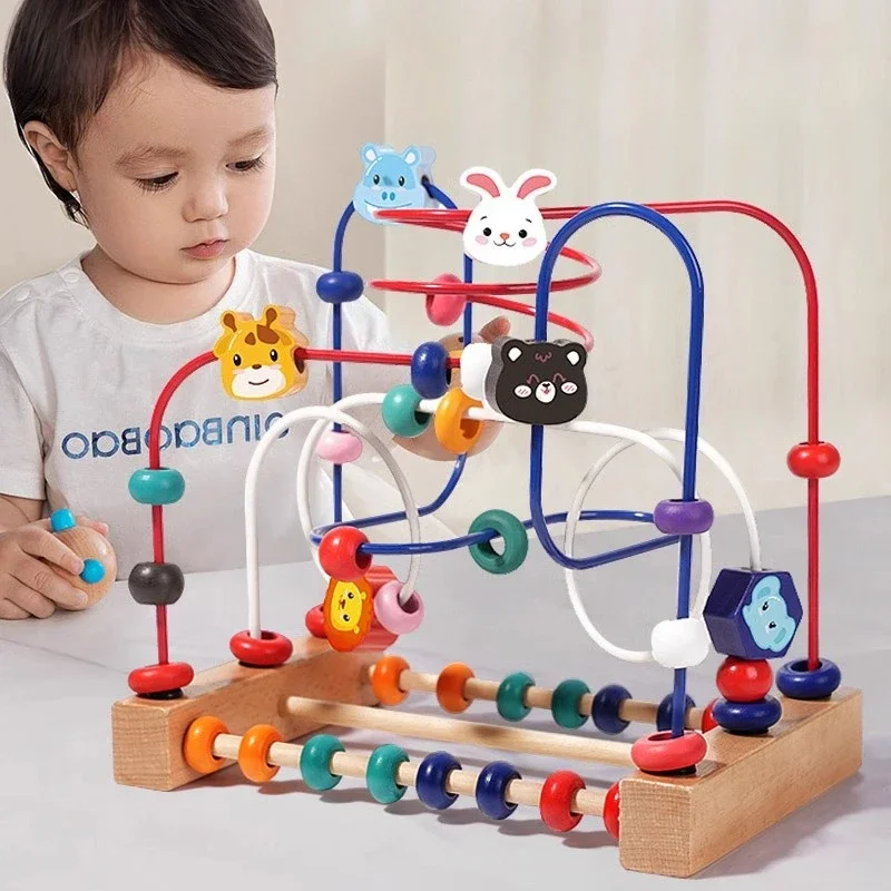 Multifunctional Educational Brain Training Toy with Beads & Color-Coding System,Exercise Thinking Ability,Motor Skills&Problem
