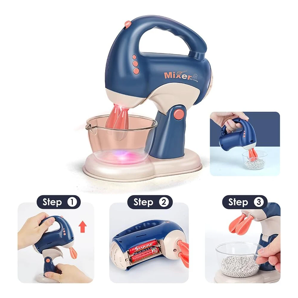 Mini Household Pretend Play Kitchen Appliances Toy Set with Coffee Maker Machine Blender Mixer and Toaster  for Kids Gifts 3