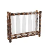 Tabletop Decoration Test Tube Bamboo Wood Propagating Station Rack Hydroponic Plants Flower Bud Planter Glass Vase Terrarium 6