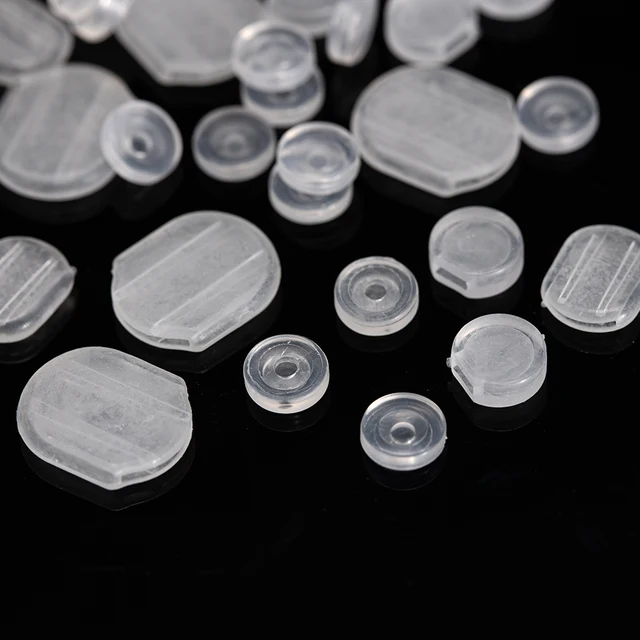 Lot De 50 Fermoirs En Silicone Transparent Pour Boucles D'Oreilles - Anti-Perdition, Confortables - Taille Standard
