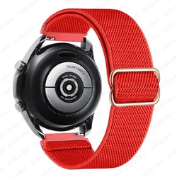 Adjustable Nylon Elastic Smartwatch Band, 20mm 22mm Strap, Premium Comfort and Style - 22mm watch band (Chinese red)