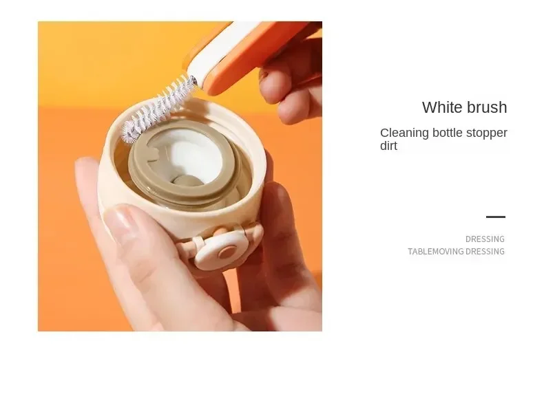 Multi-function cleaning brush in use
