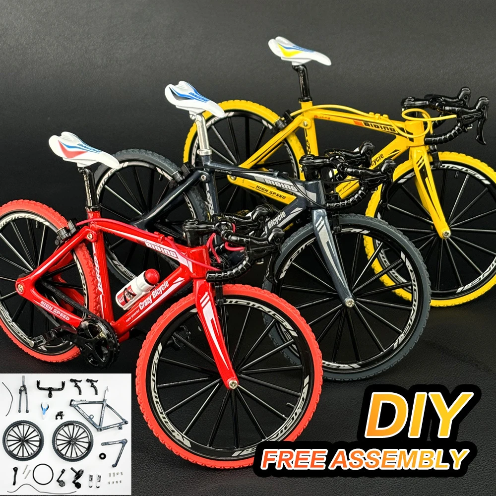 1:8 DIY Allloy bike toys finger bike toys Bicycle Model Diecast Finger Mountain Assembly Bikes Simulation Collection Gifts Toys for boys