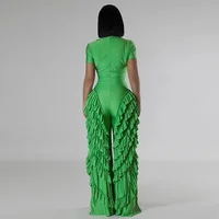 Dashiki African Women Jumpsuits For Summer Autumn Short Sleeve Loose Fashion Streetwear Overalls Wide Leg Pants Trousers 2024 5