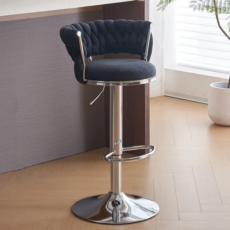 Home Cashier Bar Stool Gold Leg Square Counter Beauty Bar Stool Contemporary Counter Chaise Salle A Manger Cafe Furniture