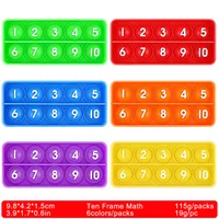 Ten Frames Math Pop Games Toy for Kids, Math Manipulatives for Preschool Kindergarten Classroom Students Teacher Educational Lea 2