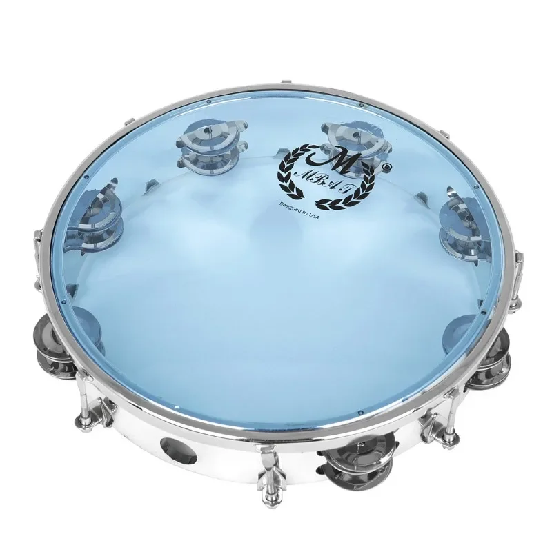 8/10 Inch Tambourine Adjustable Tone Hand Drum Double Row Drum for Christian Dance hand tambourine