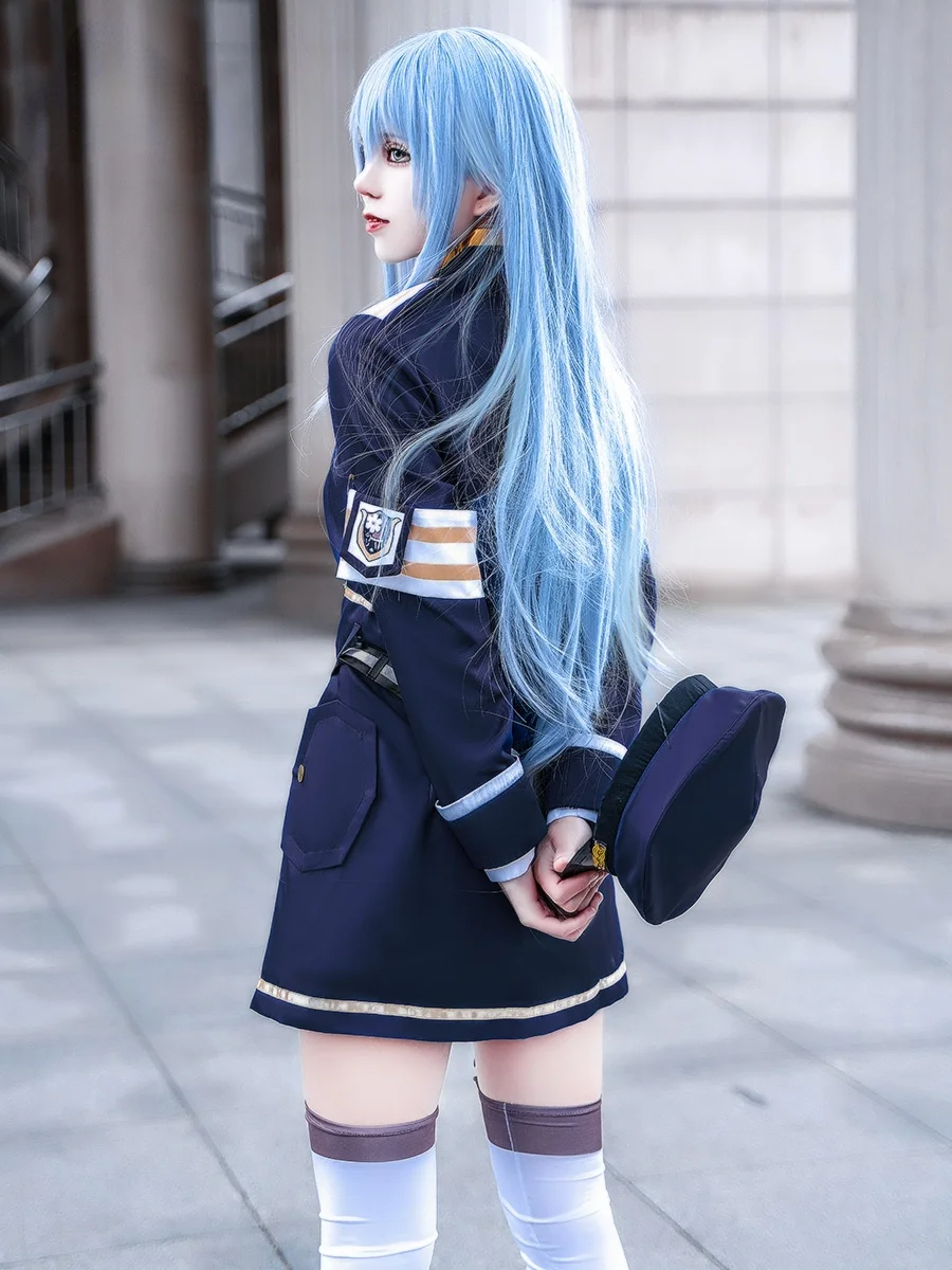 Anime 86 Eighty Six Vladilena Milize Cosplay Costume Lena Dress Blue  Uniform Hat Wig Halloween Party Outfits Girls Women - AliExpress