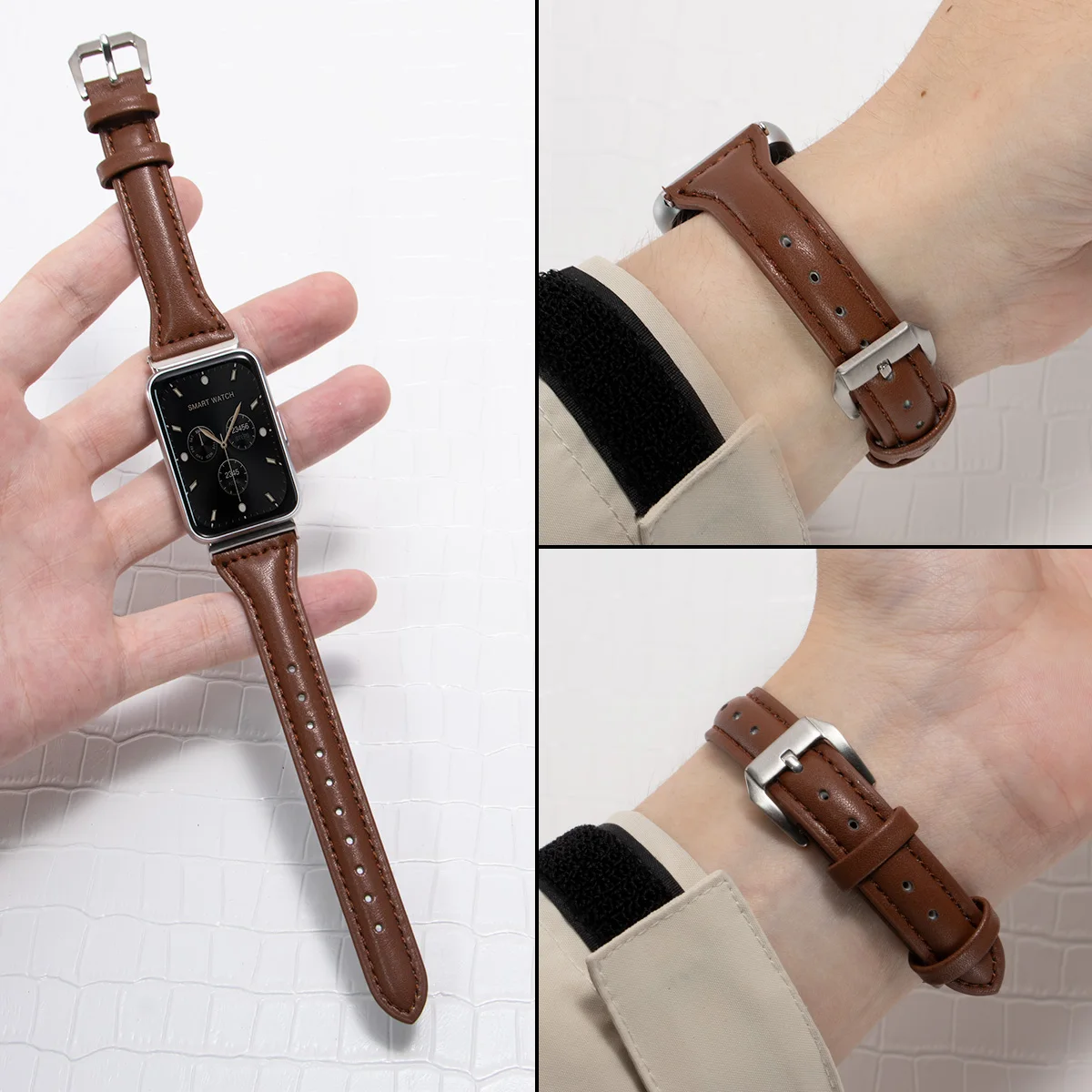 Leather Strap for Samsung Galaxy Fit3 Watch - Premium Wristband Accessory