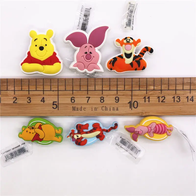 Single Sale 1pcs PVC Shoe Charm Pooh Bear Piglet Tigger Eeyore Winnie  Slipper Accessories Shoe Ornament For Child Croc Jibz Gift - AliExpress