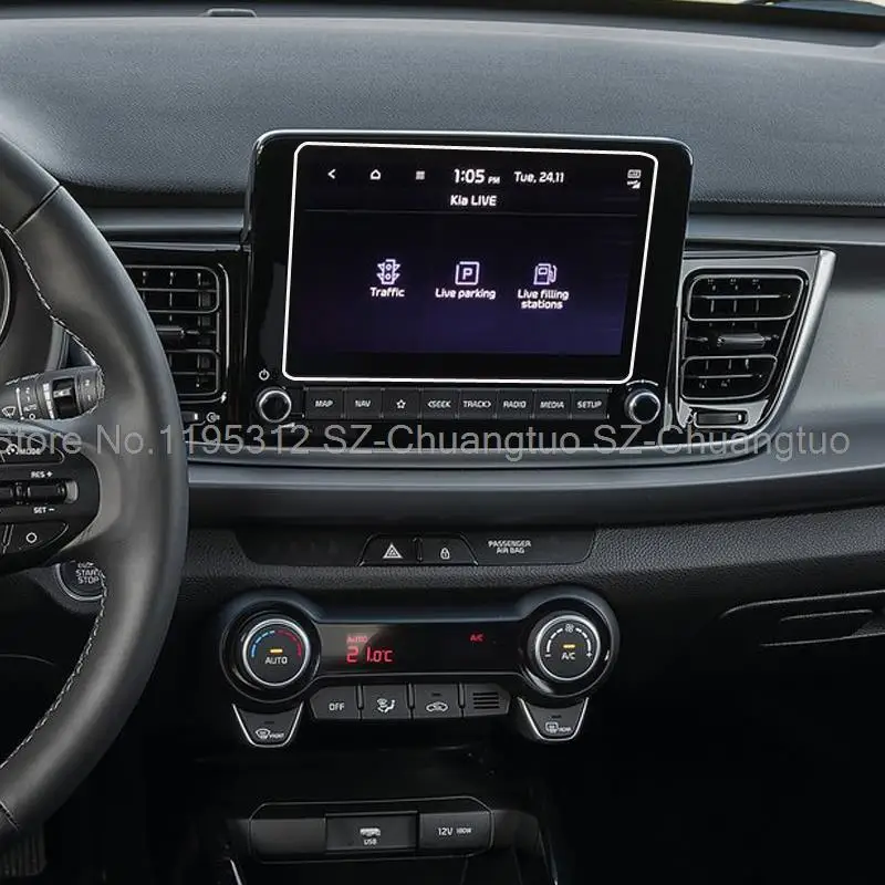 

Tempered glass screen protector For Kia Rio 2021 2022 8 inch car radio gps navigation infotainment system film