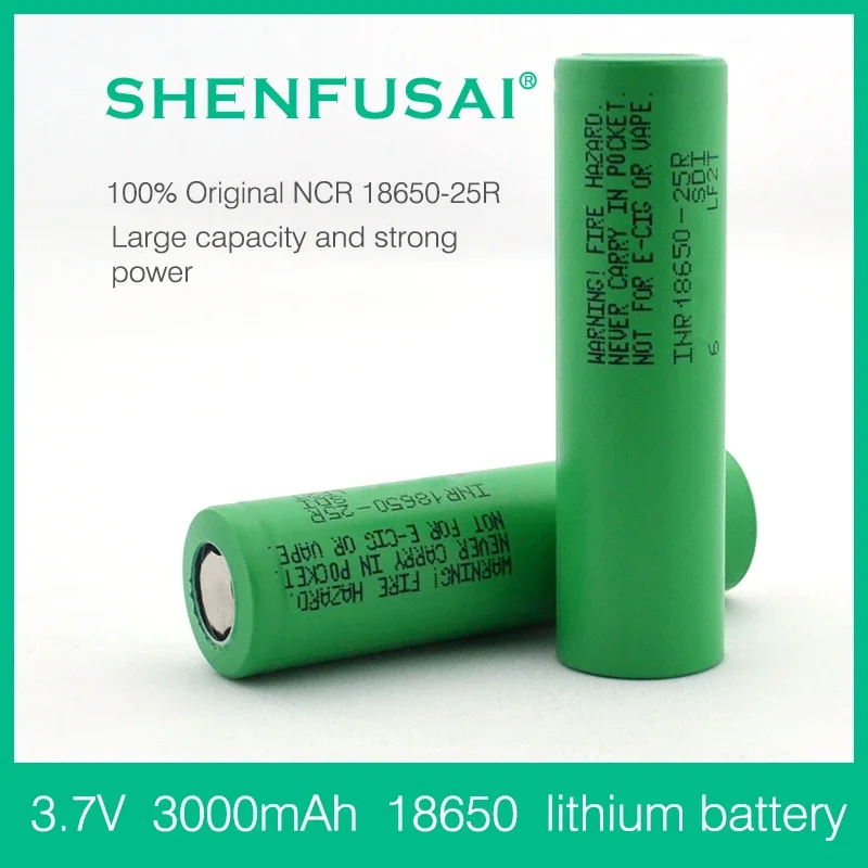 

18650 25R lithium battery 3.7V 3000mAh with large capacity, used for wireless mouse, alarm clock, game console,