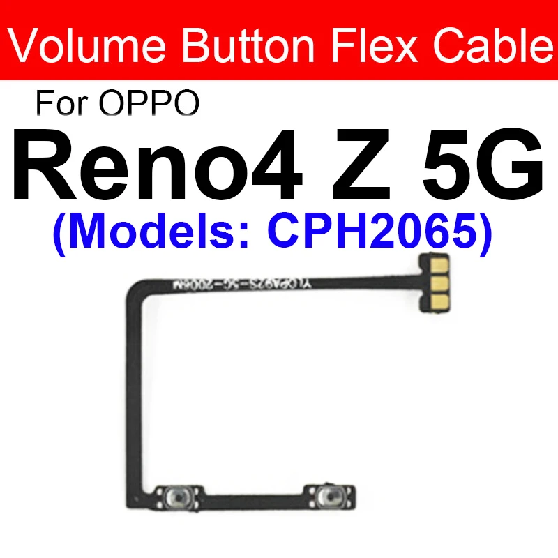 Flat Flex Con Bilanciere Volume Laterale Per Oppo Reno 4Z 5G (CPH2065), Nuovo
