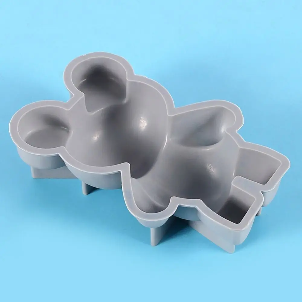3D 테디 베어 DIY 드립 접착제 몰드, 회색 케이크 장식, 초콜릿 실리콘 몰드 베이킹 용품, 고품질