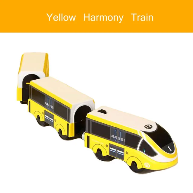 Wooden Remote Train Railway Accessories Remote Control Electric Train Magnetic Rail Car Fit For Thomas Train Track Toys For KidsLight green