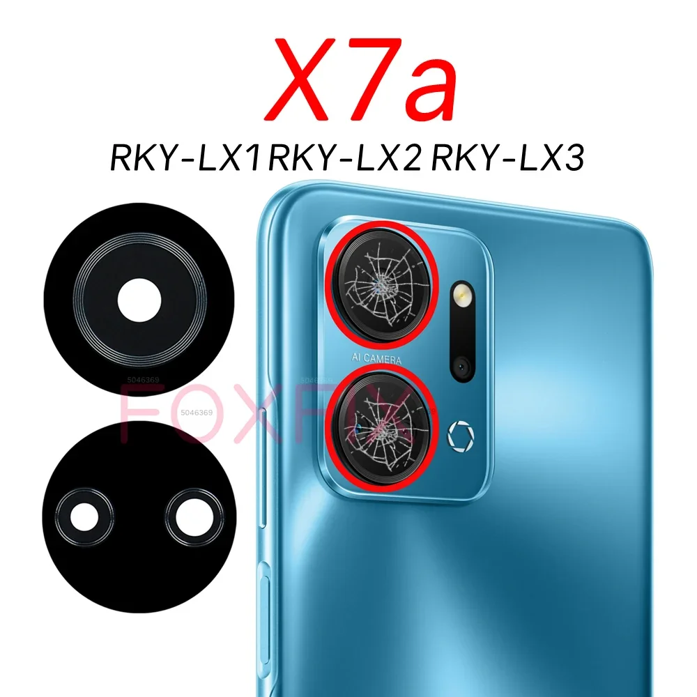 vetro scocca per cover posteriore vetrino lente obbiettivo fotocamera camera + BIADESIVO PER Huawei HONOR 7 (PLK-L01