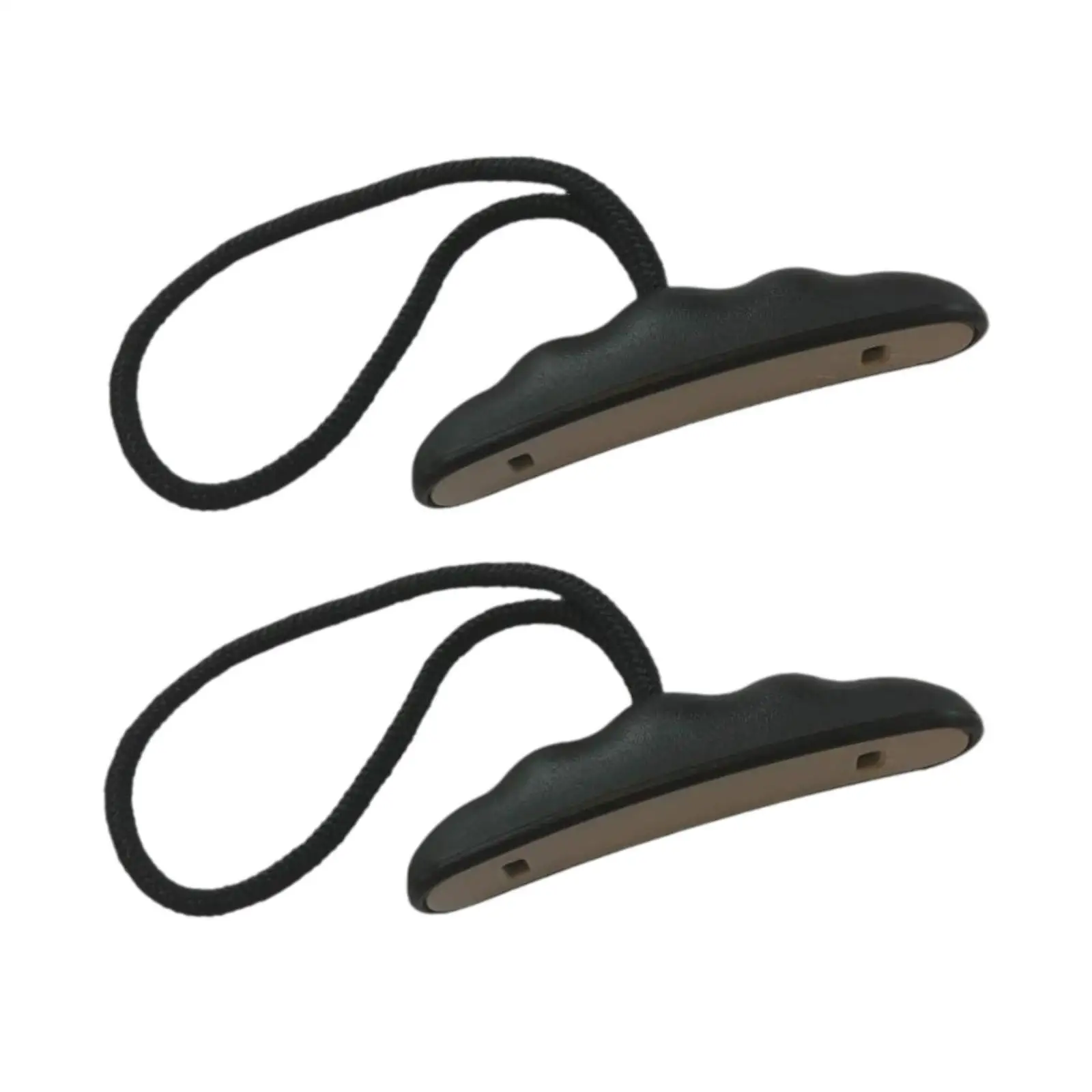 2 Pieces Kayak Handles Toggle Boat Rope Handles Lightweight Sleek Universal with Cord for Rowing Accessories Surfing Kayaking