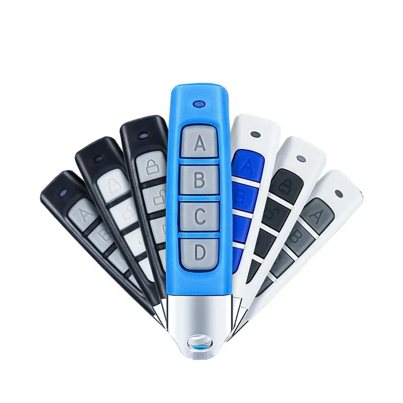 Universal 433MHZ Garage Door Remote Control Radio Controller Remote Controller Copy Garage Remote Control 4 Keys Cloning Electric Gate Remote Controller Duplicator Key Mini design keychain