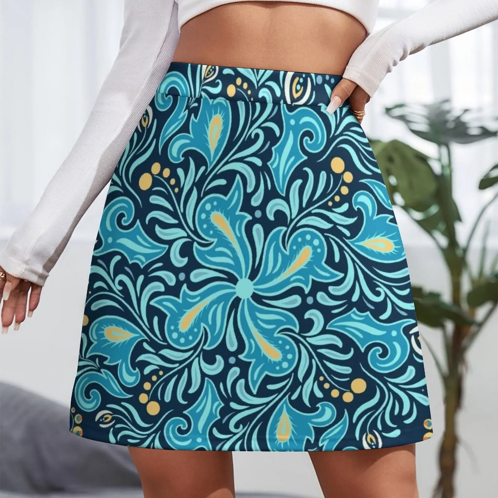 Circular ornament. Ethnic style. Talisman. Mini Skirt korean women's clothes Clothing female