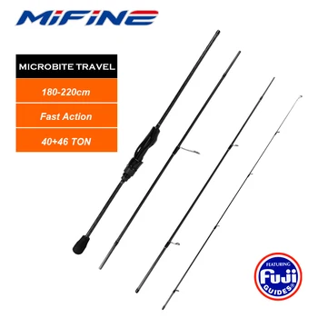 Mifine MICROBITE Spinning Casting Fishing Rod 40+46T Lure Weight 0-3g/0.5-5g XUL/UL Fast 4 Sections