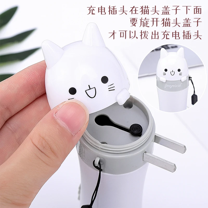 Rechargeable Plastic LED Light Portable Pink Girls Children's Creative Cute Home Outdoor Dormitory