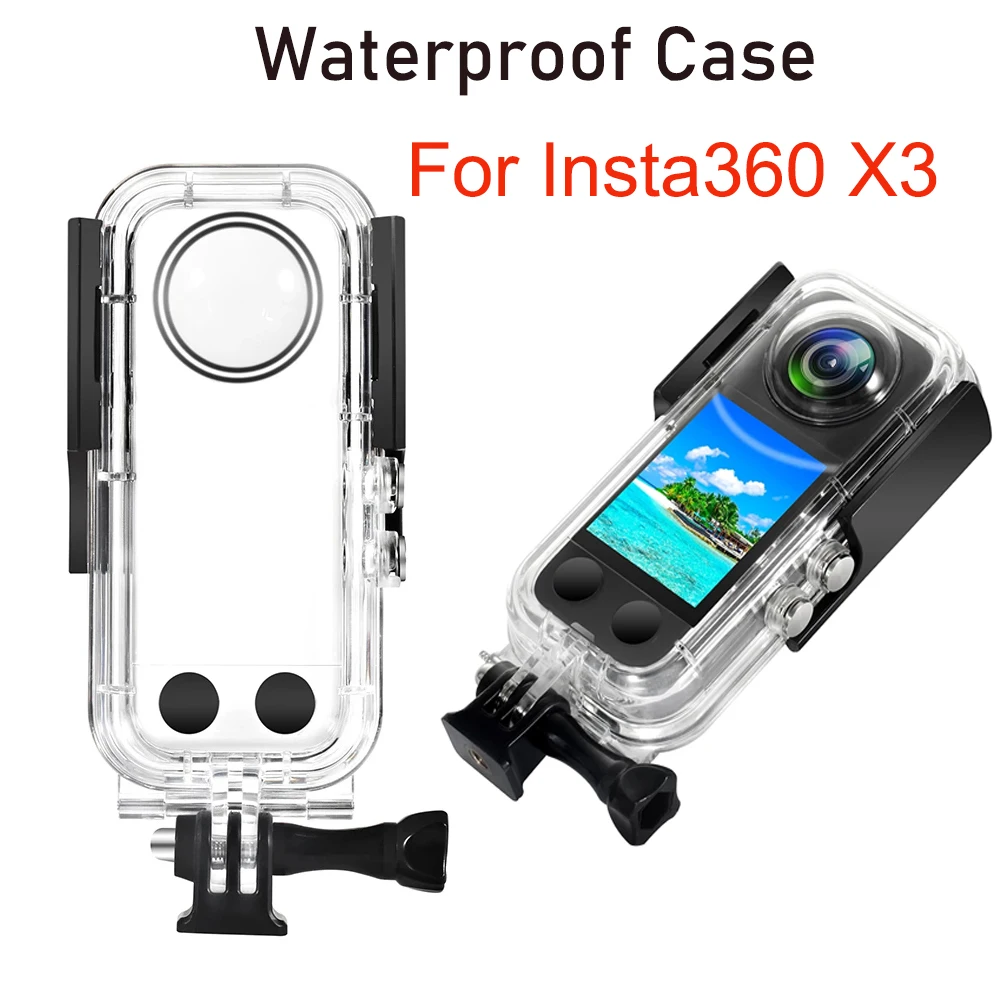 

REYGEAK Waterproof Housing Case for Insta360 ONE X3, Underwater Dive Protective Shell 40M (131ft) with Bracket Accessories