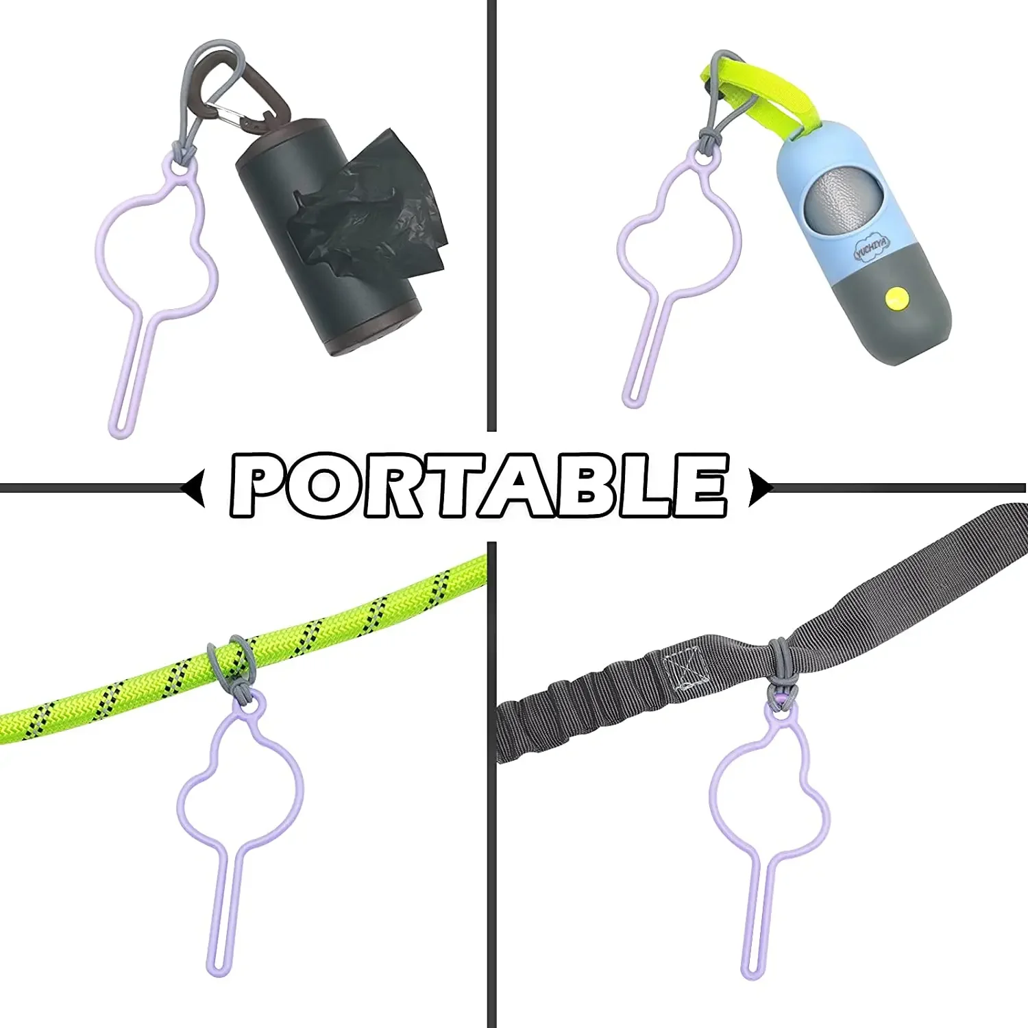 Hands-Free dog poop bags dispenser holder for leash pet waste bags carrier dog walking accessories cleaning supplies