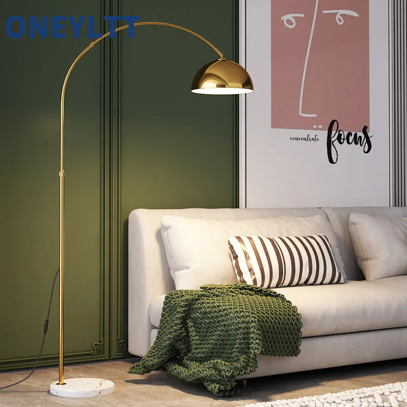 

Nordic Instagram Creative Floor Lamp Living Room Sofa Bedroom Warm Decoration Light Luxury Marble Floor Lamp